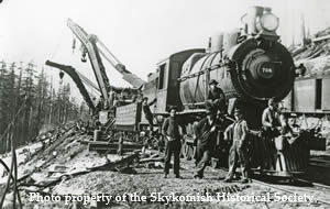 Wrecker cleaning up after disaster